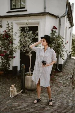 Dress Reena Stripes Blue White 9 Dress Reena Stripes Blue White -Brava Clothing Shop Product ProductPropertyID 107506171