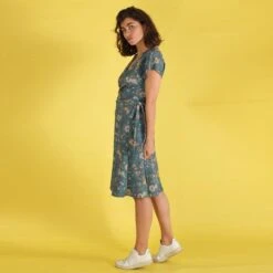 Wrap Dress Floralia Blue -Brava Clothing Shop Product ProductPropertyID 107585903