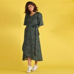 Wrap Dress Lilla Green -Brava Clothing Shop Product ProductPropertyID 107585915