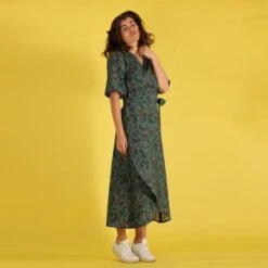 Wrap Dress Lilla Green -Brava Clothing Shop Product ProductPropertyID 107585916