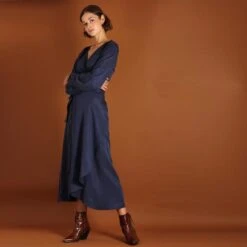 Wrap Dress Tara Blue -Brava Clothing Shop Product ProductPropertyID 107586116
