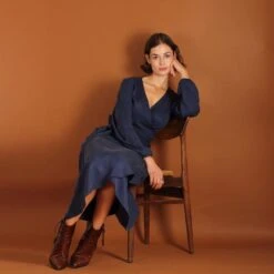 Wrap Dress Tara Blue -Brava Clothing Shop Product ProductPropertyID 107586118