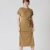 Komodo Fonda Twist Midi Dress Moss Green -Brava Clothing Shop Product ProductPropertyID 110262242