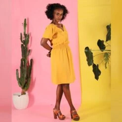 Dress Alani Yellow -Brava Clothing Shop Product ProductPropertyID 114617556