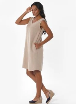 Dress Sleeveless Beige -Brava Clothing Shop Product ProductPropertyID 118655848