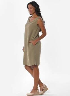 Dress Sleeveless Olive -Brava Clothing Shop Product ProductPropertyID 118655858