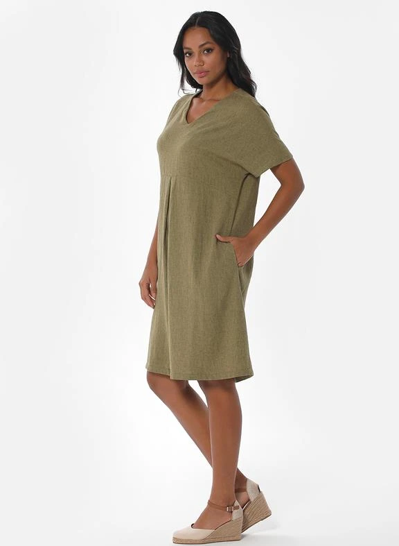 Shift Dress Olive Green 4 Shift Dress Olive Green - Image 2
