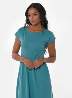 Slub Jersey Dress Petrolgreen -Brava Clothing Shop Product ProductPropertyID 118656086