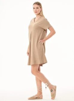 Shift Dress Beige -Brava Clothing Shop Product ProductPropertyID 118681277