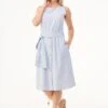 Striped Dress Light Blue