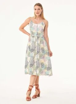 Spaghetti Strap Dress Dots Multicolour