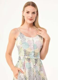 Spaghetti Strap Dress Dots Multicolour -Brava Clothing Shop Product ProductPropertyID 118681377