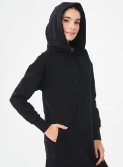 Long Hoodie Dress Black -Brava Clothing Shop Product ProductPropertyID 120126282