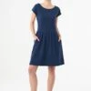 Slub Jersey Dress Navy -Brava Clothing Shop Product ProductPropertyID 120530253