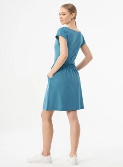 Slub Jersey Dress Petrol Blue -Brava Clothing Shop Product ProductPropertyID 120530275