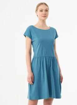 Slub Jersey Dress Petrol Blue -Brava Clothing Shop Product ProductPropertyID 120530276