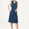 Shirt Dress Linen Organic Cotton Blue -Brava Clothing Shop Product ProductPropertyID 120553222