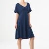 Jersey Dress Organic Cotton Linen Dark Blue -Brava Clothing Shop Product ProductPropertyID 120613675