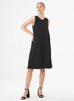 Sleeveless Jersey Dress Black