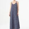 Striped Jersey Maxi-Dress Navy -Brava Clothing Shop Product ProductPropertyID 120967991