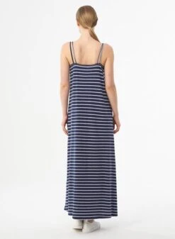 Striped Jersey Maxi-Dress Navy 8 Striped Jersey Maxi-Dress Navy -Brava Clothing Shop Product ProductPropertyID 120967993