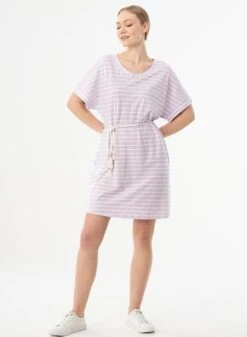 Striped Jersey Dress Lilac