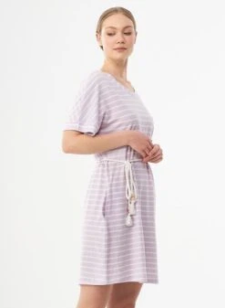 Striped Jersey Dress Lilac -Brava Clothing Shop Product ProductPropertyID 120968004