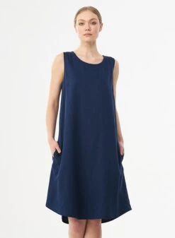 Sleeveless Dress Navy -Brava Clothing Shop Product ProductPropertyID 120968358
