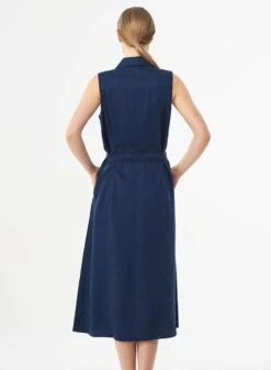 Midi Blouse Dress Navy -Brava Clothing Shop Product ProductPropertyID 120968378