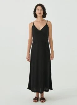 Jersey Wrap Dress Black