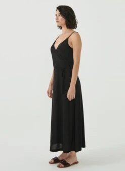 Jersey Wrap Dress Black 8 Jersey Wrap Dress Black -Brava Clothing Shop Product ProductPropertyID 121440262