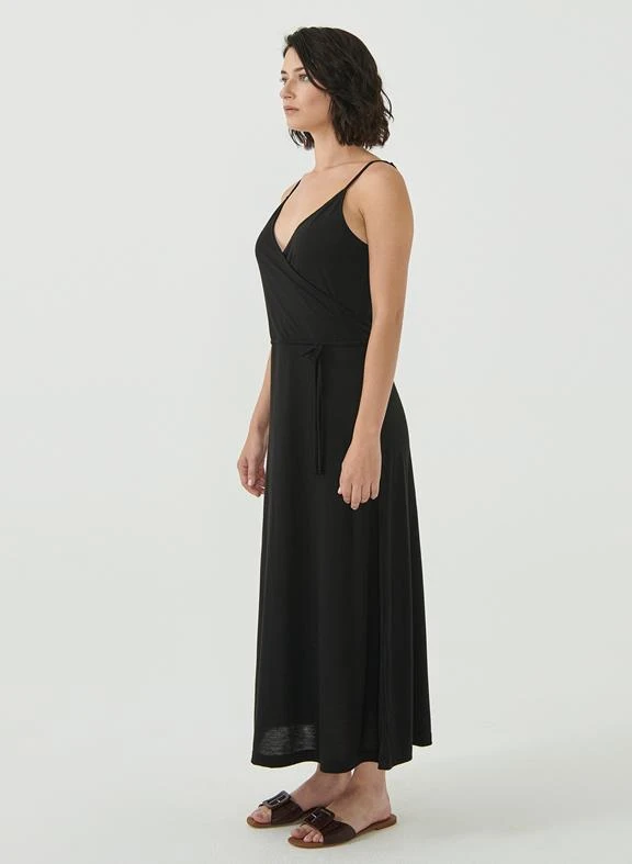 Jersey Wrap Dress Black 5 Jersey Wrap Dress Black - Image 3