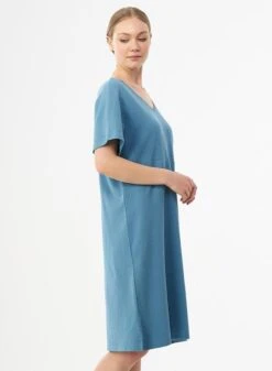 Jersey Dress Organic Cotton Blue -Brava Clothing Shop Product ProductPropertyID 121440273