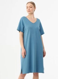 Jersey Dress Organic Cotton Blue -Brava Clothing Shop Product ProductPropertyID 121440274