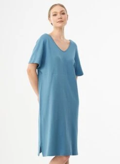 Jersey Dress Organic Cotton Blue -Brava Clothing Shop Product ProductPropertyID 121440275