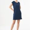 Jersey Dress Scoop Neck Navy