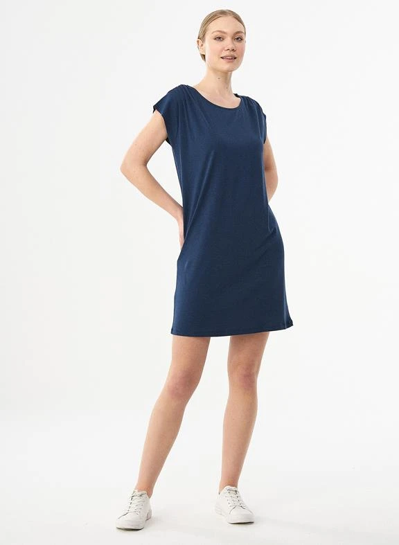 Jersey Dress Scoop Neck Navy 3 Jersey Dress Scoop Neck Navy