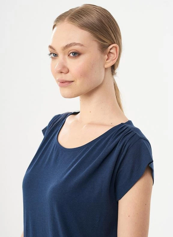 Jersey Dress Scoop Neck Navy 5 Jersey Dress Scoop Neck Navy - Image 3