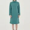 Sweat Dress With Collar Blue