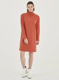 Sweat Dress With Collar Orange 7 Sweat Dress With Collar Orange -Brava Clothing Shop Product ProductPropertyID 121726755