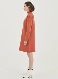 Sweat Dress With Collar Orange 8 Sweat Dress With Collar Orange -Brava Clothing Shop Product ProductPropertyID 121726756
