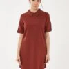 Dress Linen Mix Collar Brown -Brava Clothing Shop Product ProductPropertyID 121728492