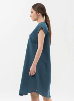 Dress V Neck Blue 8 Dress V Neck Blue -Brava Clothing Shop Product ProductPropertyID 121728715