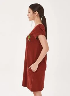 Dress Cactus Embroidery Dark Red -Brava Clothing Shop Product ProductPropertyID 122052829