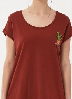 Dress Cactus Embroidery Dark Red -Brava Clothing Shop Product ProductPropertyID 122052831
