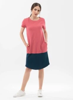 Jersey Dress Colourblock Pink -Brava Clothing Shop Product ProductPropertyID 122052860