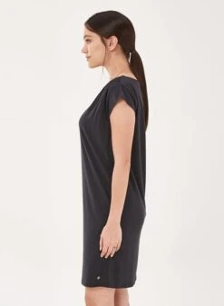 Jersey Dress Boat Neck Dark Grey -Brava Clothing Shop Product ProductPropertyID 122052892