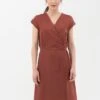 Dress V-Neck Brown -Brava Clothing Shop Product ProductPropertyID 122052910