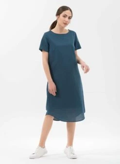Midi Dress Round Neck Navy -Brava Clothing Shop Product ProductPropertyID 122052932