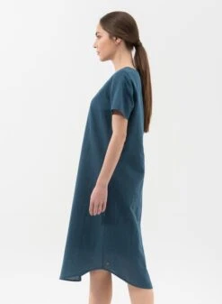 Midi Dress Round Neck Navy -Brava Clothing Shop Product ProductPropertyID 122052933